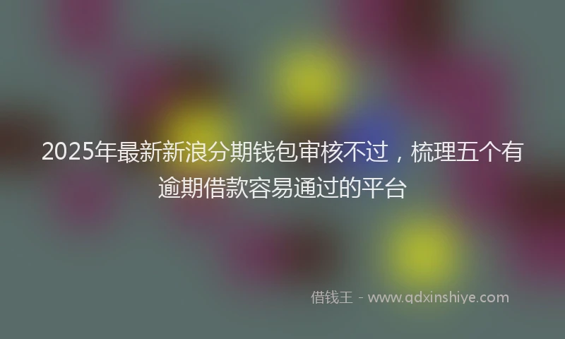2025年最新新浪分期钱包审核不过，梳理五个有逾期借款容易通过的平台