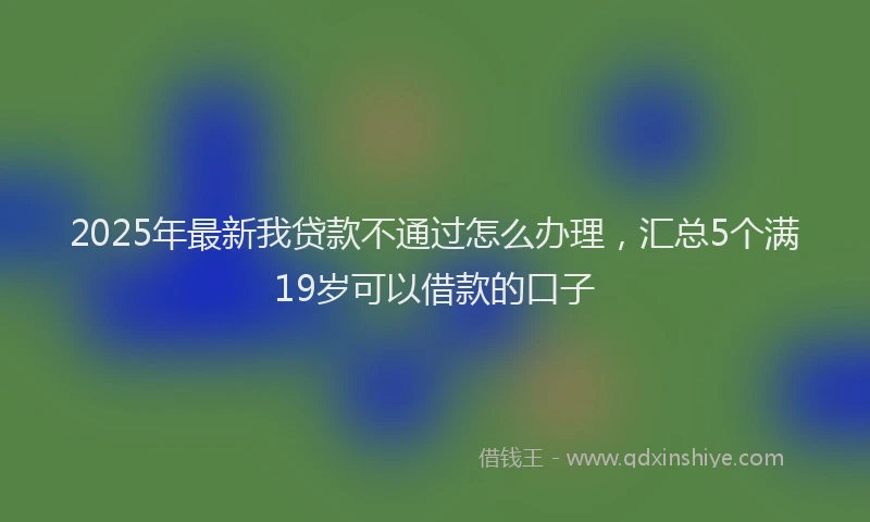 2025年最新我贷款不通过怎么办理，汇总5个满19岁可以借款的口子