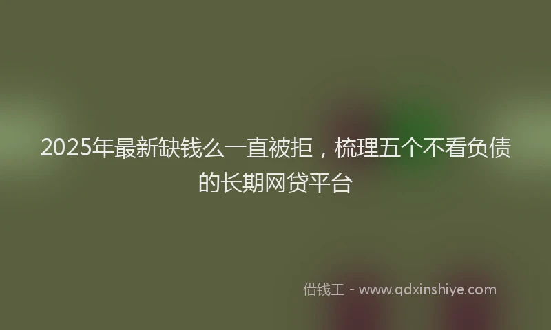 2025年最新缺钱么一直被拒，梳理五个不看负债的长期网贷平台