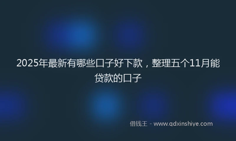 2025年最新有哪些口子好下款，整理五个11月能贷款的口子