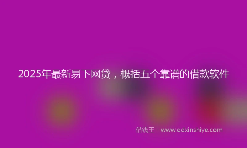 2025年最新易下网贷，概括五个靠谱的借款软件