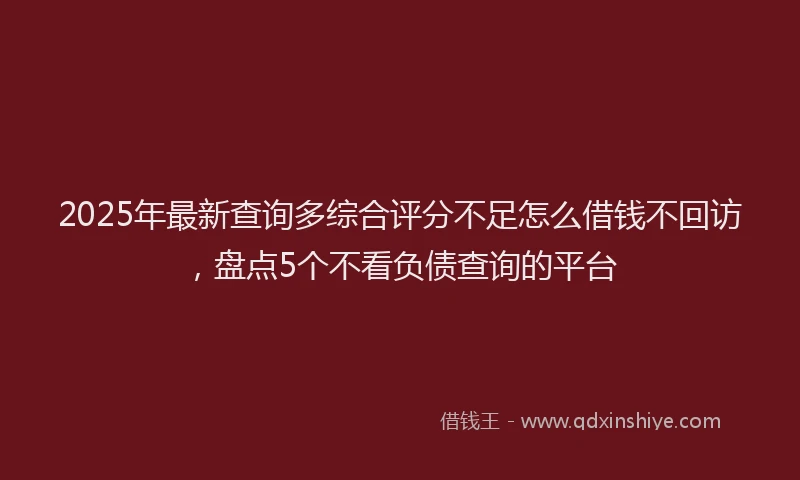 2025年最新查询多综合评分不足怎么借钱不回访，盘点5个不看负债查询的平台