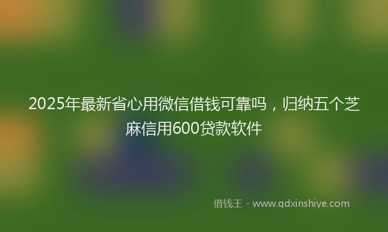 2025年最新省心用微信借钱可靠吗，归纳五个芝麻信用600贷款软件