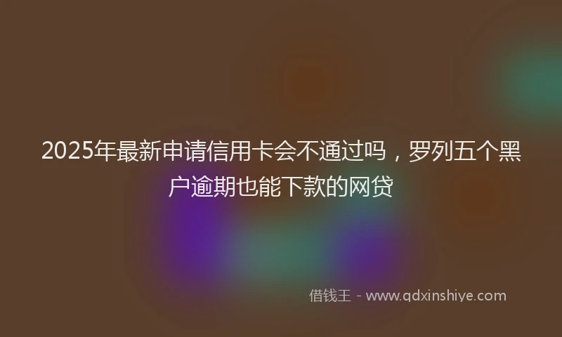 2025年最新申请信用卡会不通过吗，罗列五个黑户逾期也能下款的网贷