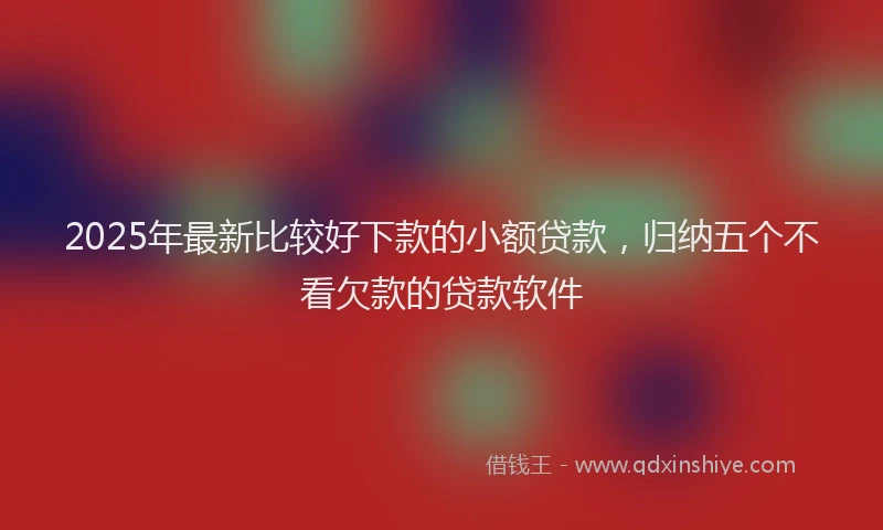 2025年最新比较好下款的小额贷款，归纳五个不看欠款的贷款软件