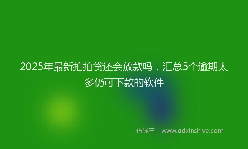 2025年最新拍拍贷还会放款吗，汇总5个逾期太多仍可下款的软件