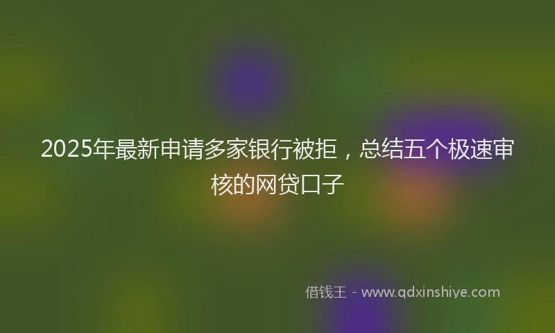 2025年最新申请多家银行被拒，总结五个极速审核的网贷口子