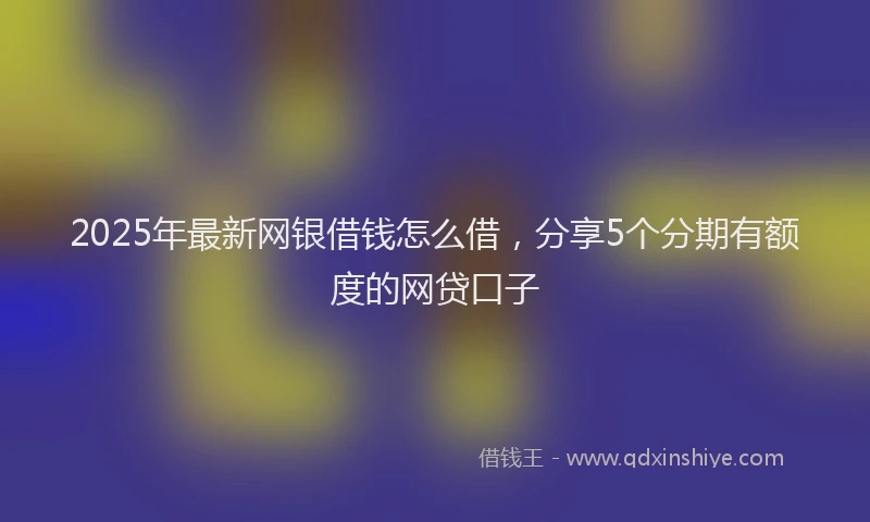 2025年最新网银借钱怎么借，分享5个分期有额度的网贷口子