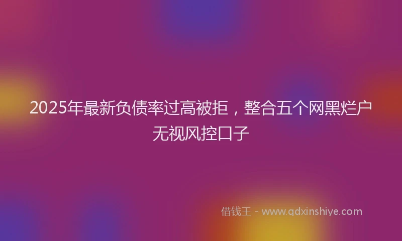 2025年最新负债率过高被拒，整合五个网黑烂户无视风控口子