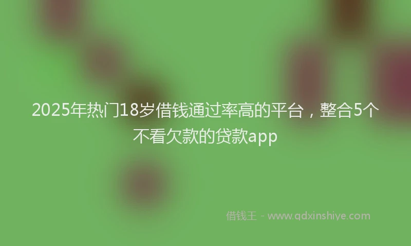 2025年热门18岁借钱通过率高的平台，整合5个不看欠款的贷款app
