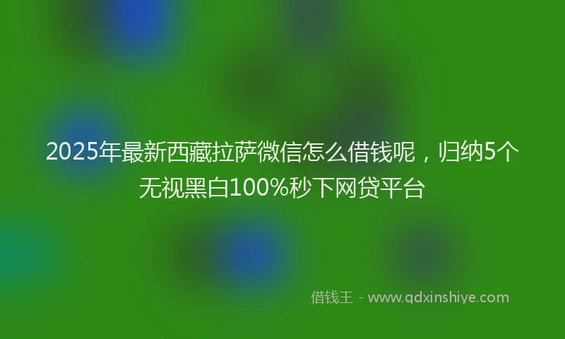 2025年最新西藏拉萨微信怎么借钱呢，归纳5个无视黑白100%秒下网贷平台