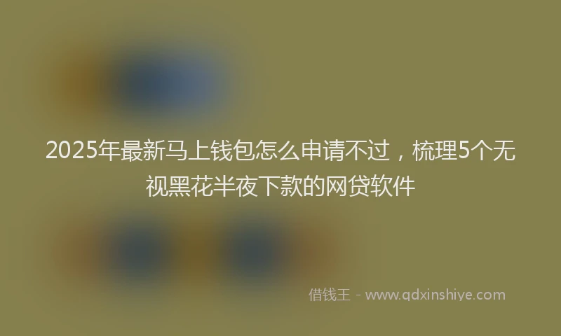 2025年最新马上钱包怎么申请不过，梳理5个无视黑花半夜下款的网贷软件