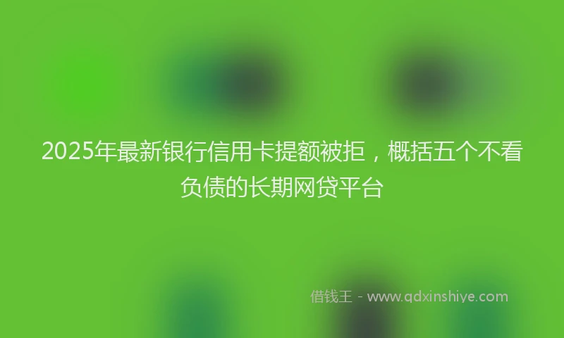 2025年最新银行信用卡提额被拒，概括五个不看负债的长期网贷平台