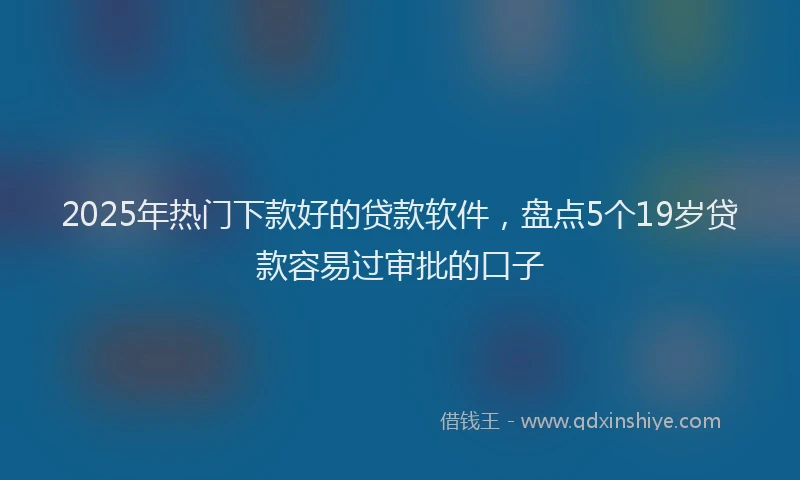 2025年热门下款好的贷款软件，盘点5个19岁贷款容易过审批的口子
