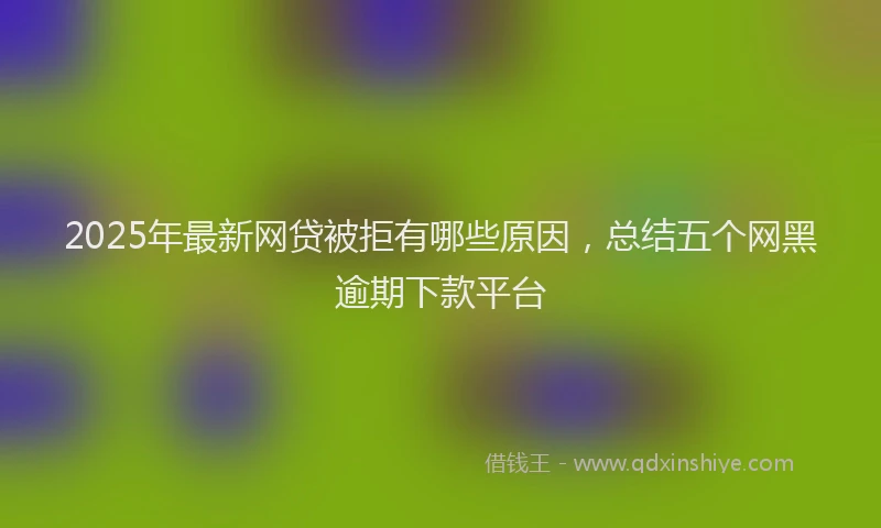 2025年最新网贷被拒有哪些原因，总结五个网黑逾期下款平台