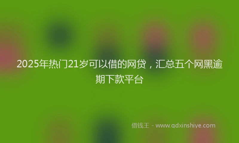 2025年热门21岁可以借的网贷，汇总五个网黑逾期下款平台