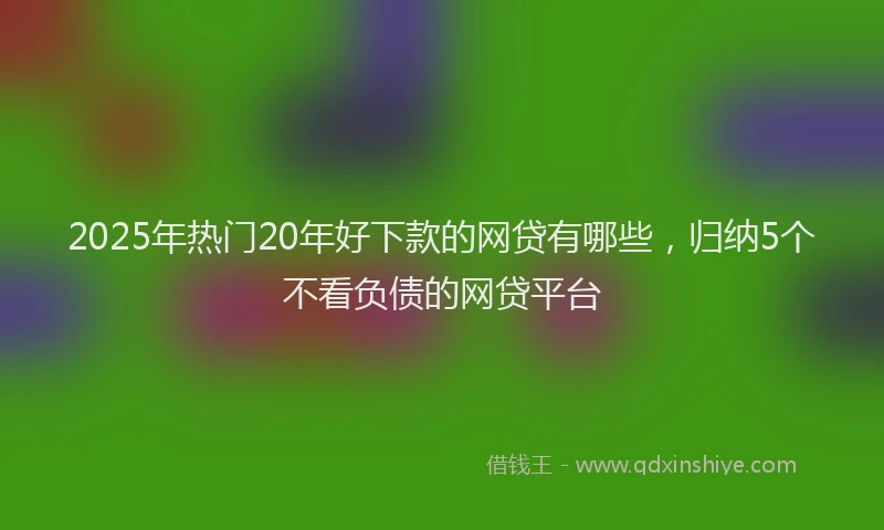 2025年热门20年好下款的网贷有哪些，归纳5个不看负债的网贷平台