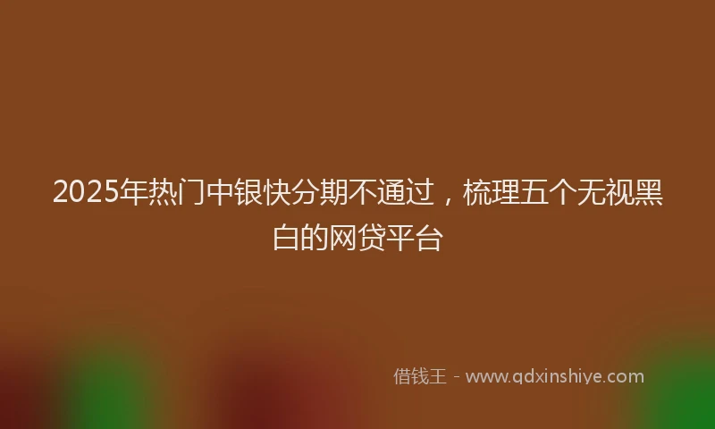 2025年热门中银快分期不通过，梳理五个无视黑白的网贷平台