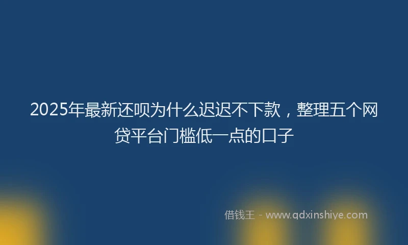 2025年最新还呗为什么迟迟不下款，整理五个网贷平台门槛低一点的口子