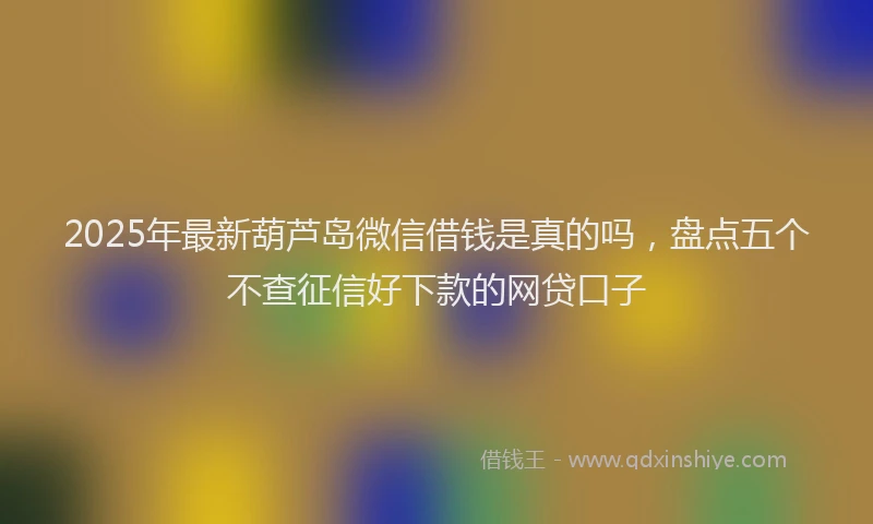 2025年最新葫芦岛微信借钱是真的吗，盘点五个不查征信好下款的网贷口子