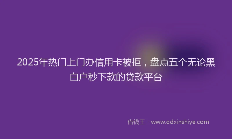 2025年热门上门办信用卡被拒，盘点五个无论黑白户秒下款的贷款平台