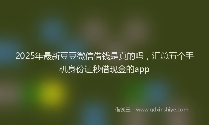 2025年最新豆豆微信借钱是真的吗，汇总五个手机身份证秒借现金的app