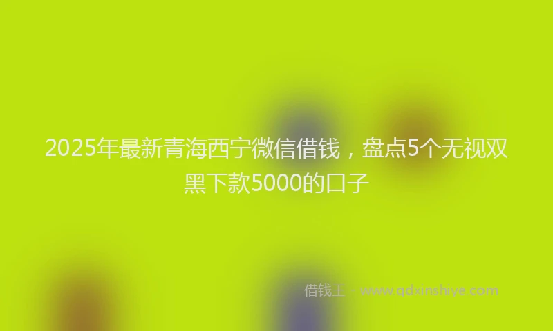 2025年最新青海西宁微信借钱，盘点5个无视双黑下款5000的口子