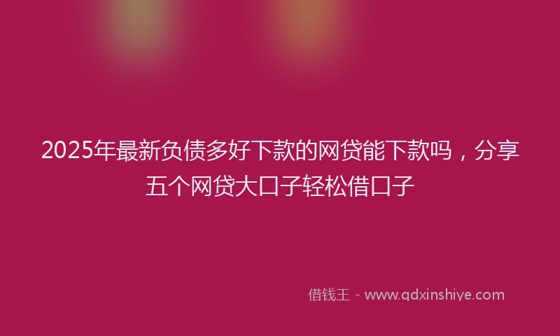 2025年最新负债多好下款的网贷能下款吗，分享五个网贷大口子轻松借口子
