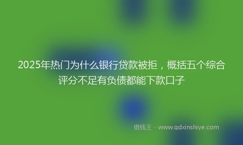 2025年热门为什么银行贷款被拒，概括五个综合评分不足有负债都能下款口子