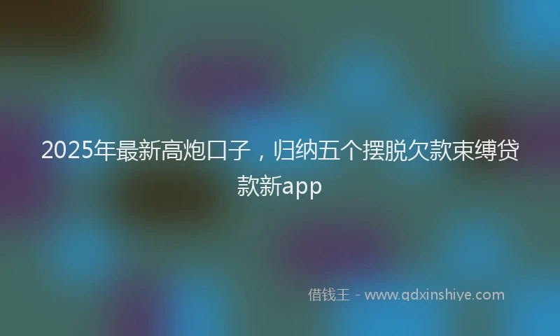 2025年最新高炮口子，归纳五个摆脱欠款束缚贷款新app