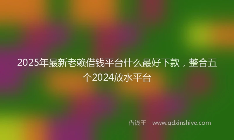 2025年最新老赖借钱平台什么最好下款，整合五个2024放水平台