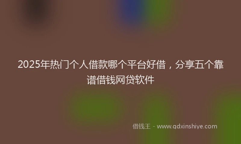 2025年热门个人借款哪个平台好借，分享五个靠谱借钱网贷软件