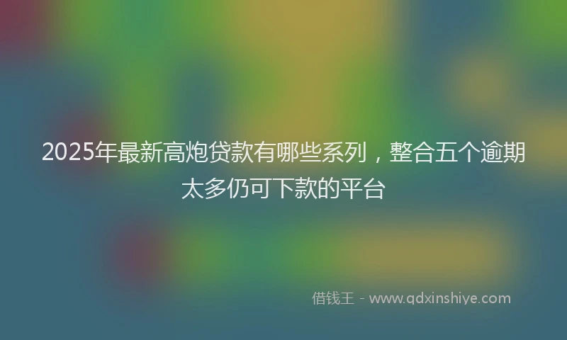 2025年最新高炮贷款有哪些系列，整合五个逾期太多仍可下款的平台