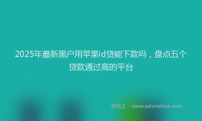 2025年最新黑户用苹果id贷能下款吗，盘点五个贷款通过高的平台