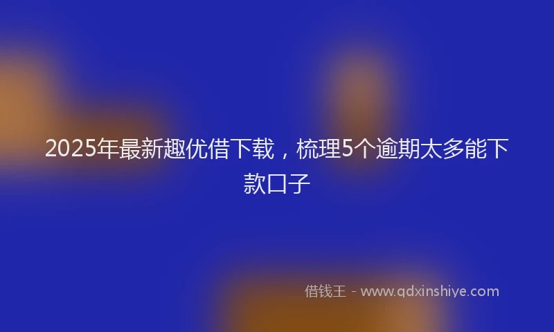 2025年最新趣优借下载，梳理5个逾期太多能下款口子
