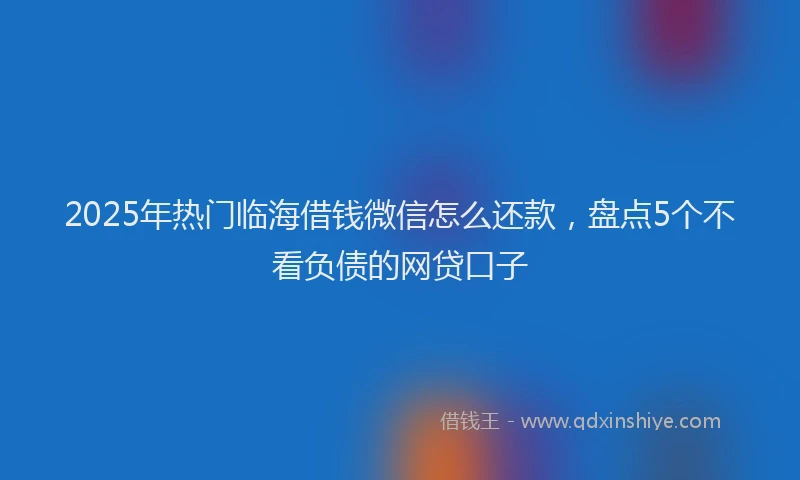 2025年热门临海借钱微信怎么还款，盘点5个不看负债的网贷口子