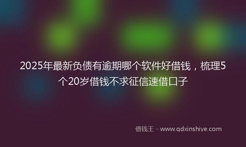 2025年最新负债有逾期哪个软件好借钱，梳理5个20岁借钱不求征信速借口子