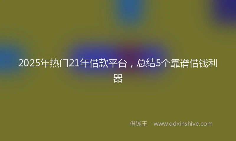 2025年热门21年借款平台，总结5个靠谱借钱利器