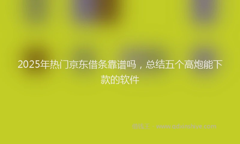 2025年热门京东借条靠谱吗，总结五个高炮能下款的软件