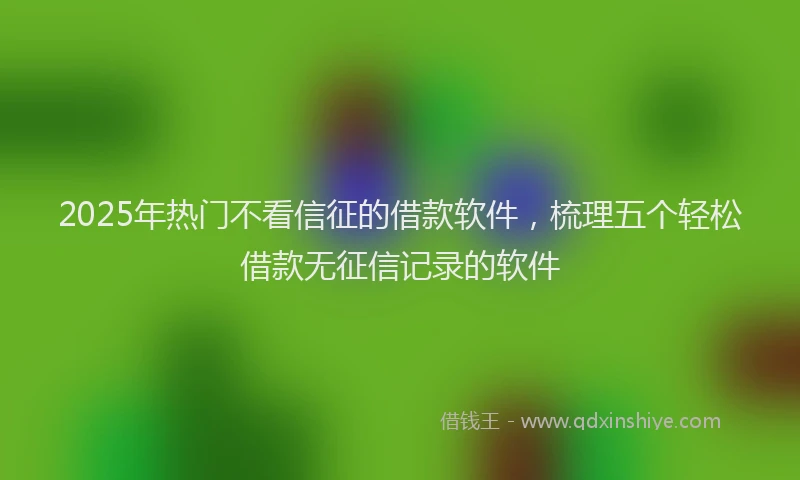 2025年热门不看信征的借款软件，梳理五个轻松借款无征信记录的软件