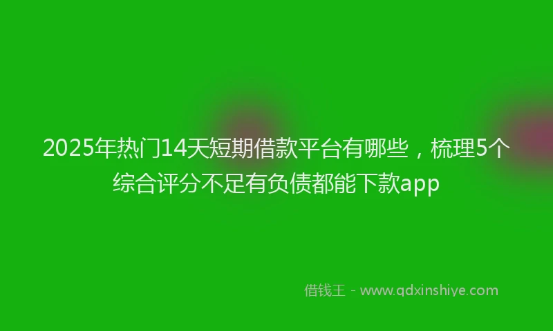 2025年热门14天短期借款平台有哪些，梳理5个综合评分不足有负债都能下款app