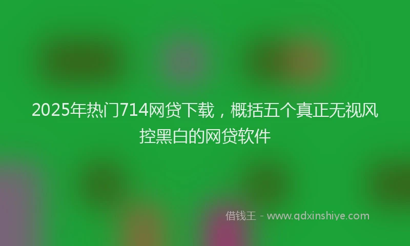 2025年热门714网贷下载，概括五个真正无视风控黑白的网贷软件