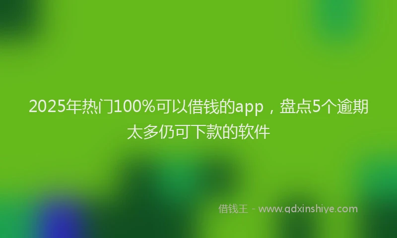 2025年热门100%可以借钱的app，盘点5个逾期太多仍可下款的软件