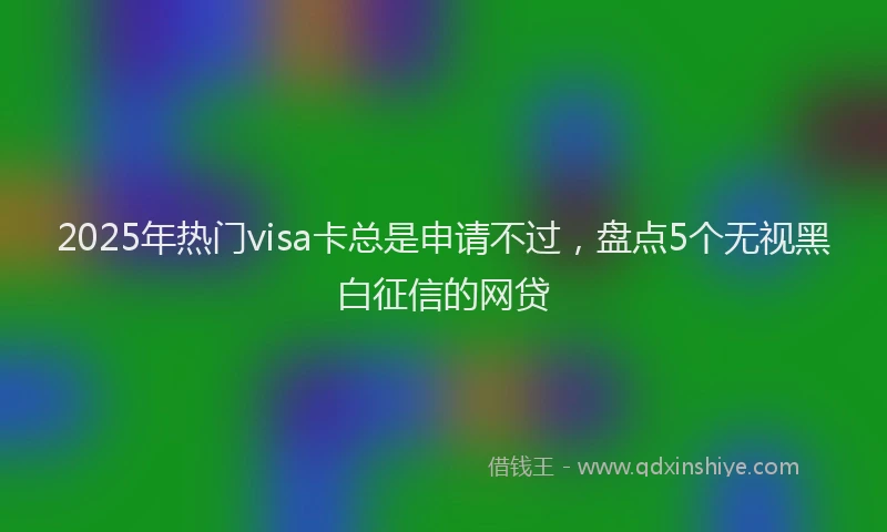 2025年热门visa卡总是申请不过，盘点5个无视黑白征信的网贷