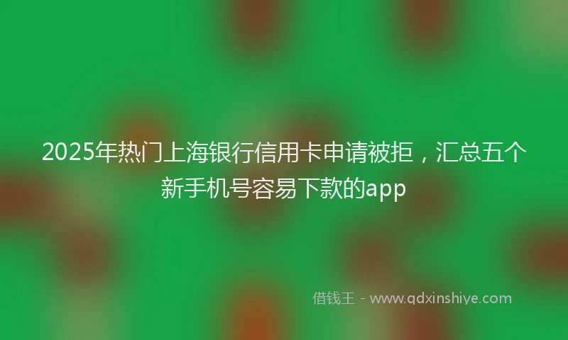 2025年热门上海银行信用卡申请被拒，汇总五个新手机号容易下款的app