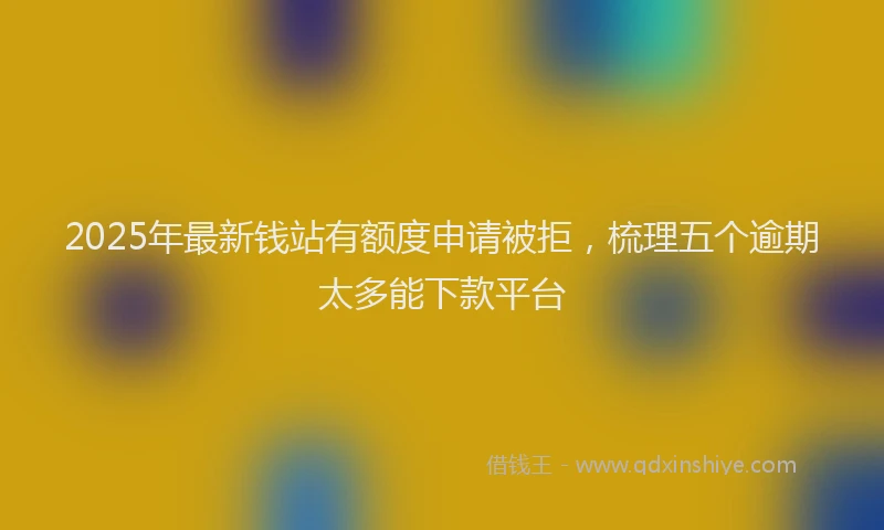 2025年最新钱站有额度申请被拒，梳理五个逾期太多能下款平台