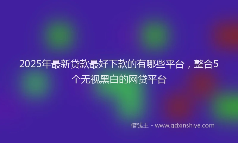 2025年最新贷款最好下款的有哪些平台，整合5个无视黑白的网贷平台