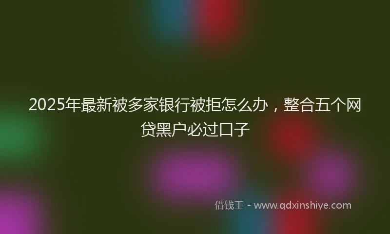 2025年最新被多家银行被拒怎么办，整合五个网贷黑户必过口子