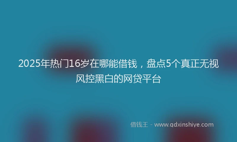 2025年热门16岁在哪能借钱，盘点5个真正无视风控黑白的网贷平台