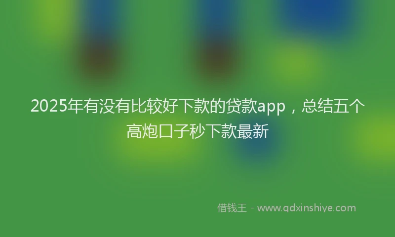2025年有没有比较好下款的贷款app，总结五个高炮口子秒下款最新